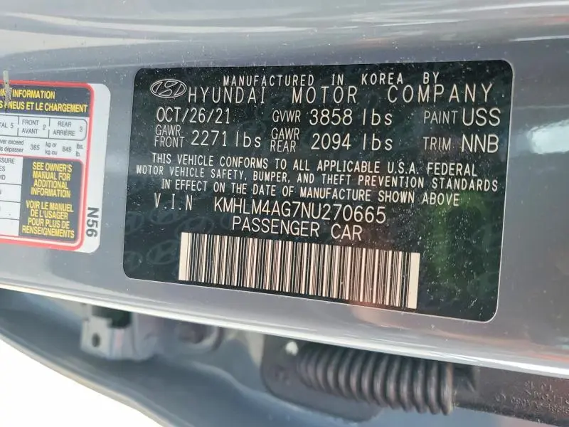 2022 HYUNDAI ELANTRA SEL  