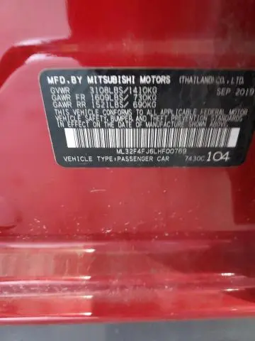2020 MITSUBISHI MIRAGE G4 SE
