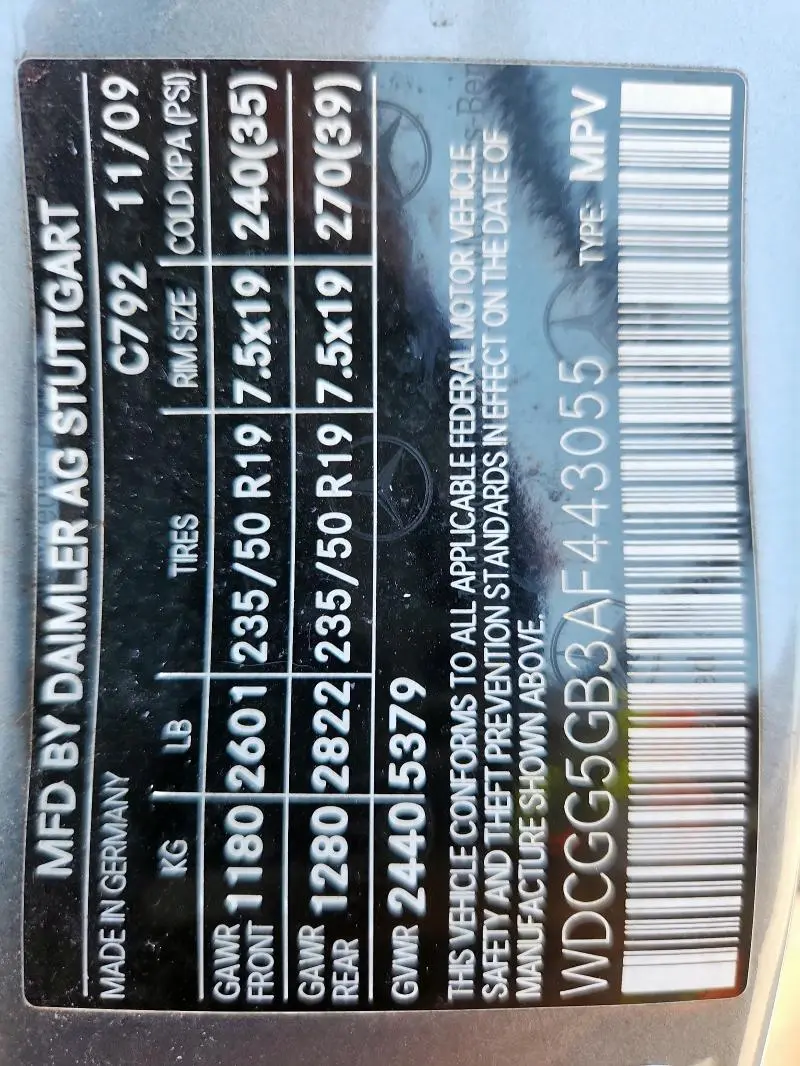 2010 MERCEDES-BENZ GLK 350  