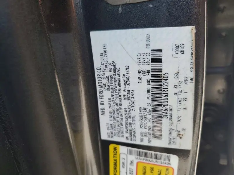 2018 FORD FUSION S HYBRID  