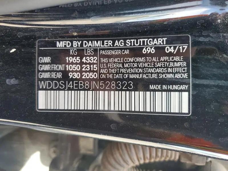 2018 MERCEDES-BENZ CLA 250  
