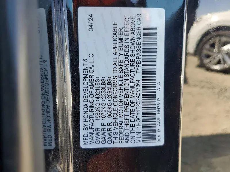 2024 HONDA ACCORD LX  