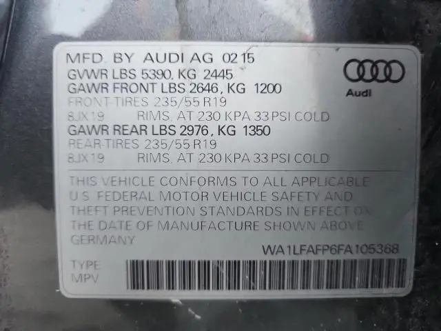 2015 AUDI Q5 PREMIUM PLUS  