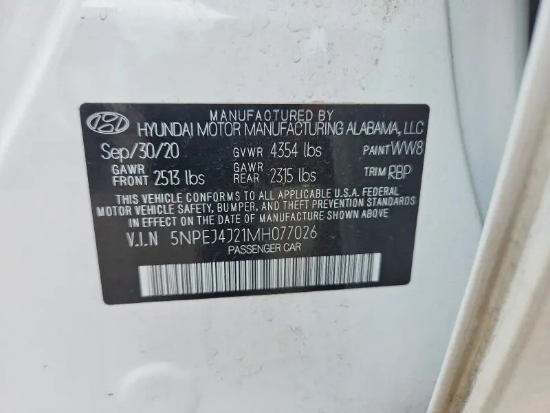 2021 HYUNDAI SONATA SEL PLUS  