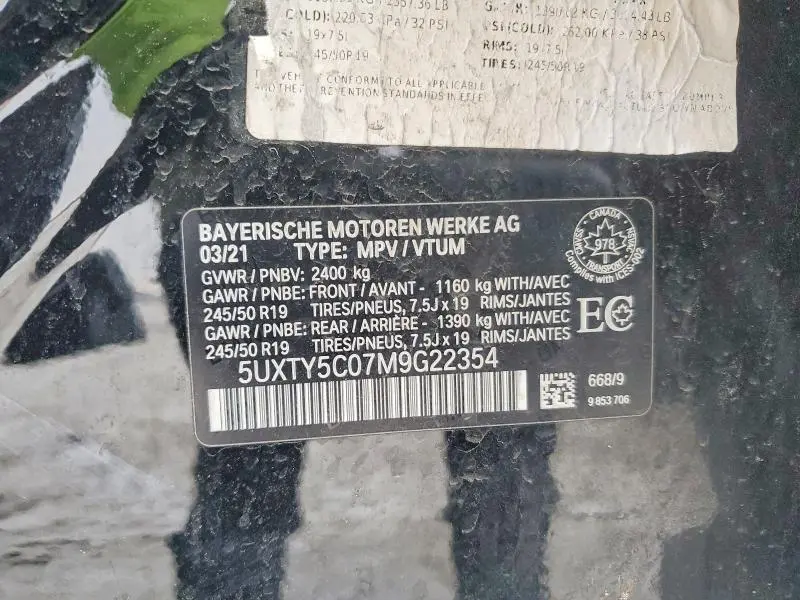 2021 BMW X3 XDRIVE30I  