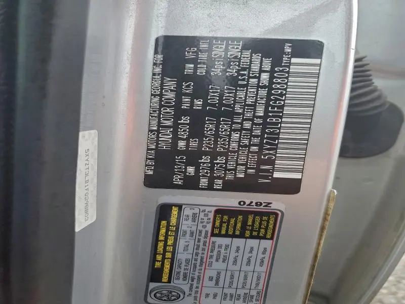 2015 HYUNDAI SANTA FE SPORT   