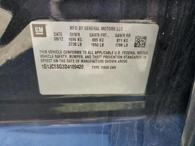 2013 CHEVROLET SONIC LT  