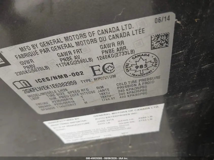 2014 GMC TERRAIN SLE-2
