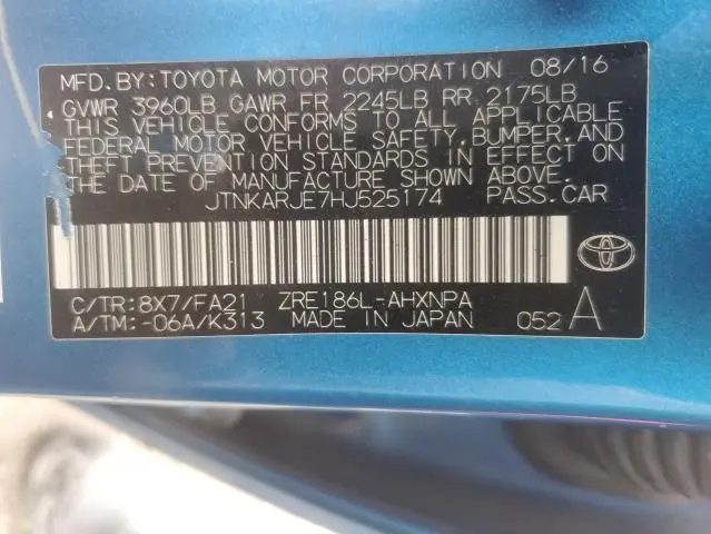 2017 TOYOTA COROLLA IM   