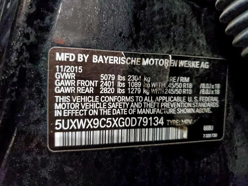 2016 BMW X3 XDRIVE28I  