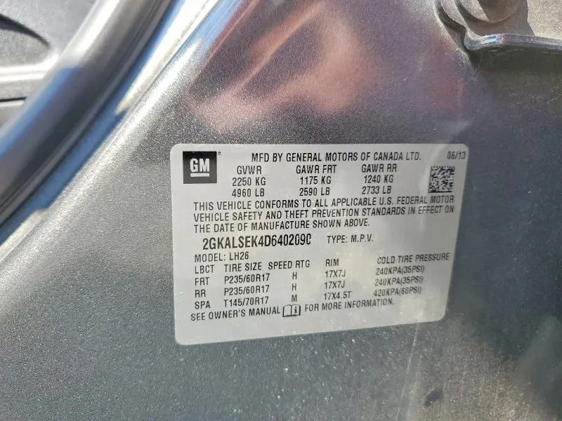 2013 GMC TERRAIN SLE  