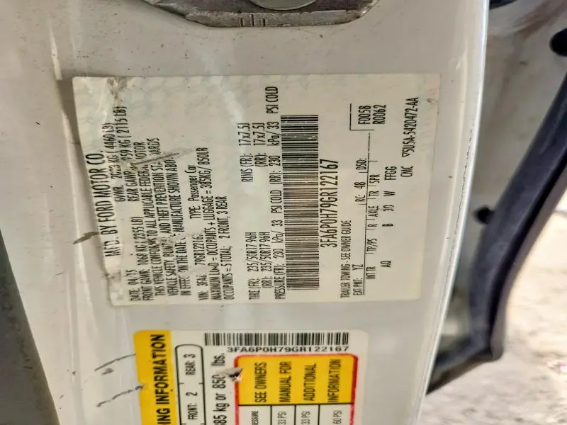 2016 FORD FUSION SE  