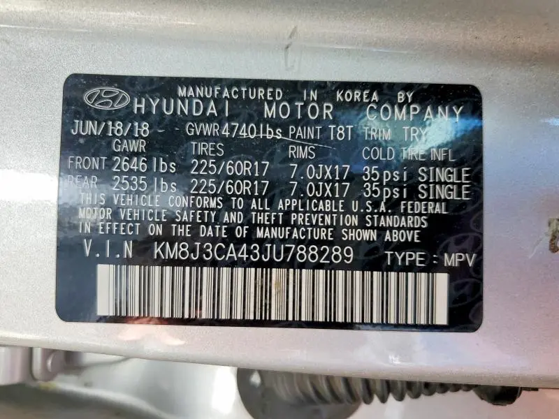 2018 HYUNDAI TUCSON SEL PLUS  