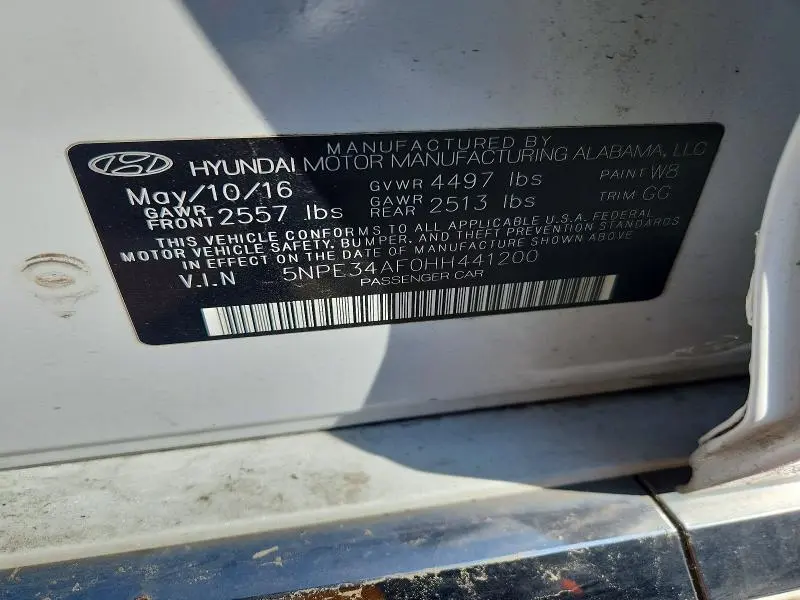 2017 HYUNDAI SONATA SPORT  