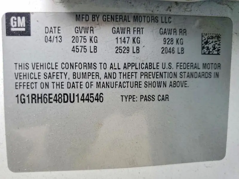 2013 CHEVROLET VOLT   