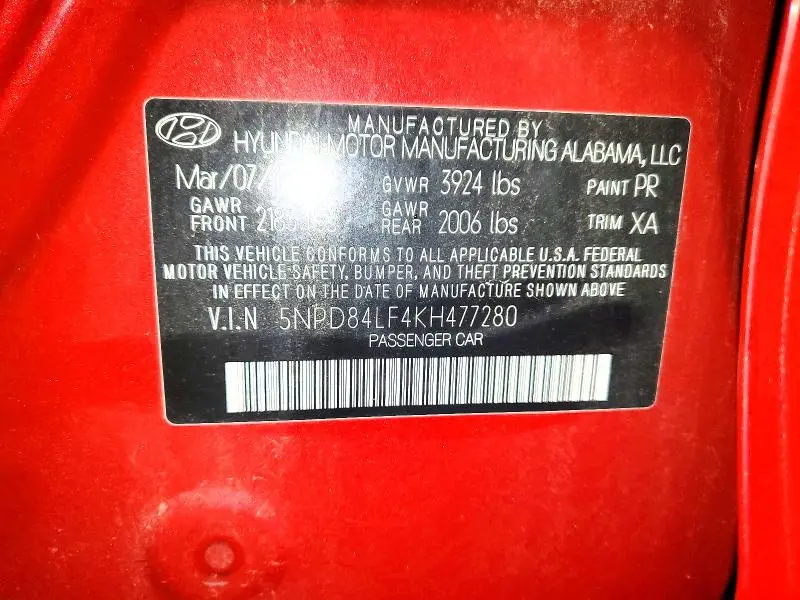 2019 HYUNDAI ELANTRA SEL  