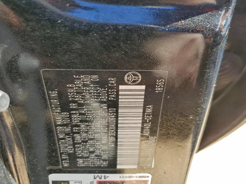 2010 TOYOTA CAMRY BASE  