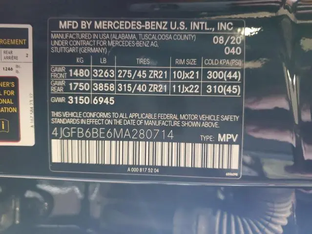 2021 MERCEDES-BENZ GLE AMG 53 4MATIC  