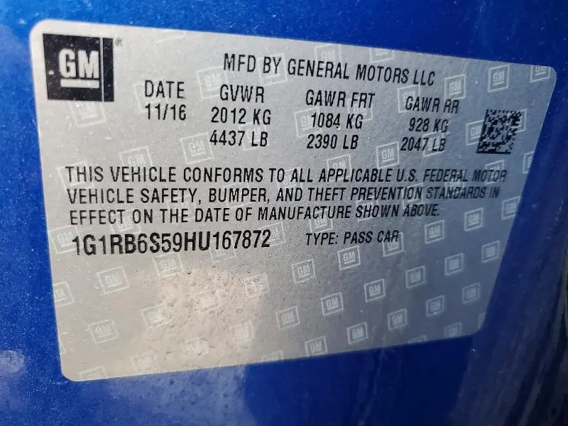 2017 CHEVROLET VOLT PREMIER  