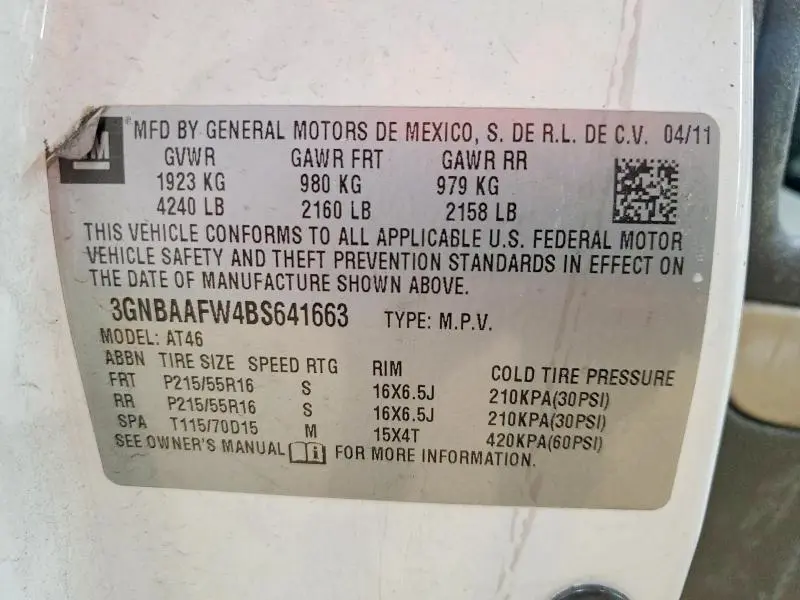 2011 CHEVROLET HHR LS  