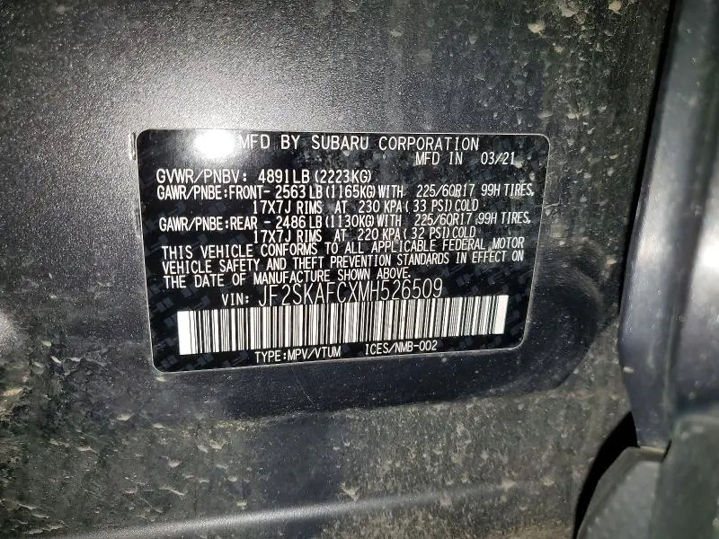 2021 SUBARU FORESTER PREMIUM  