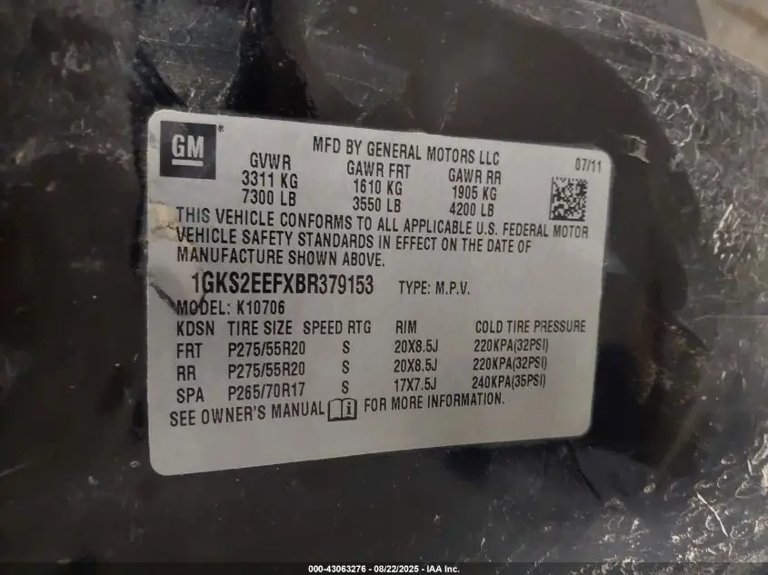 2011 GMC YUKON DENALI