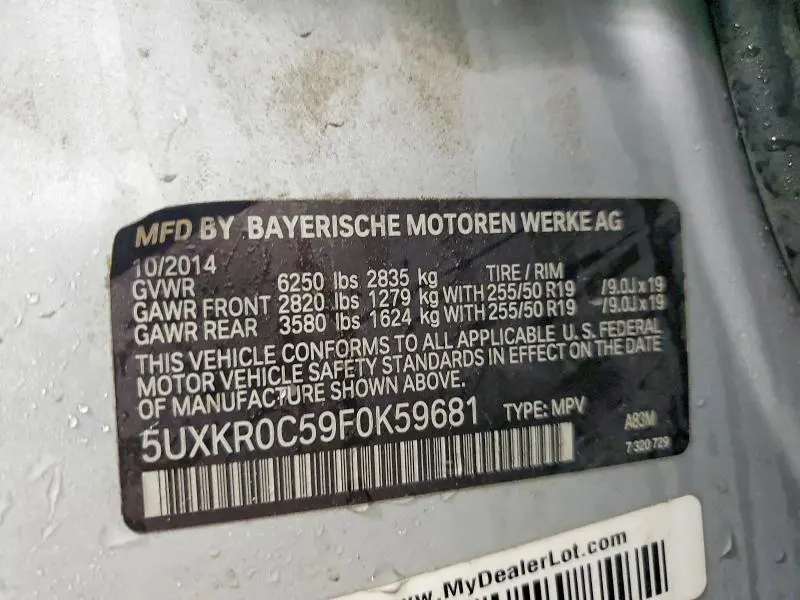 2015 BMW X5 XDRIVE35I  