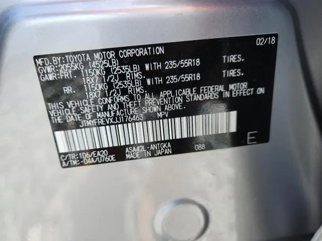 2018 TOYOTA RAV4 LIMITED  