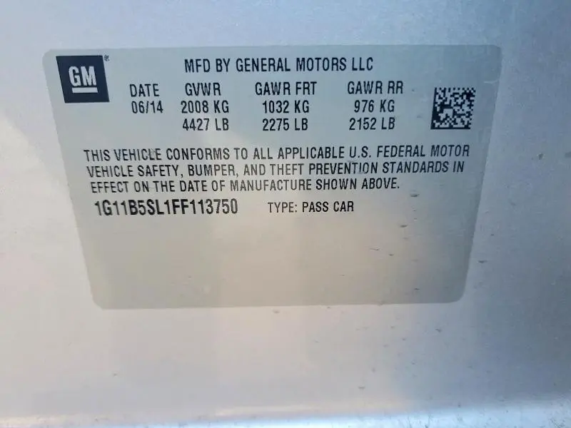 2015 CHEVROLET MALIBU LS  