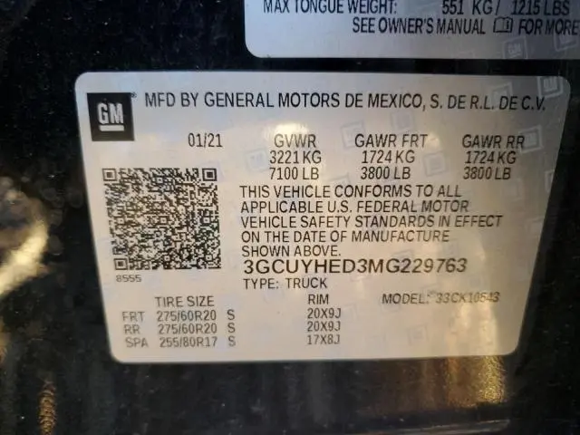 2021 CHEVROLET SILVERADO K1500 HIGH COUNTRY  