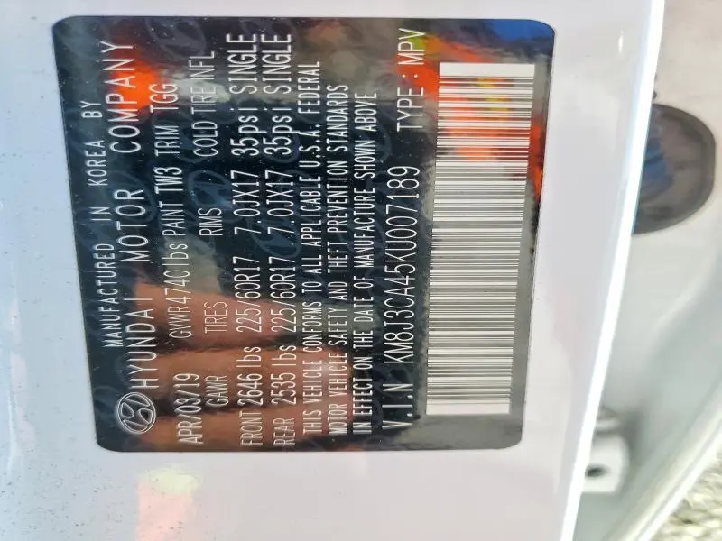 2019 HYUNDAI TUCSON VALUE  