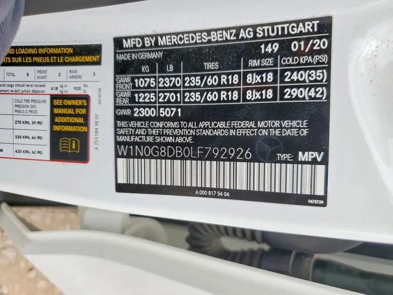 2020 MERCEDES-BENZ GLC 300  