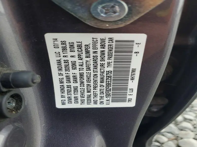 2014 HONDA CIVIC EX  