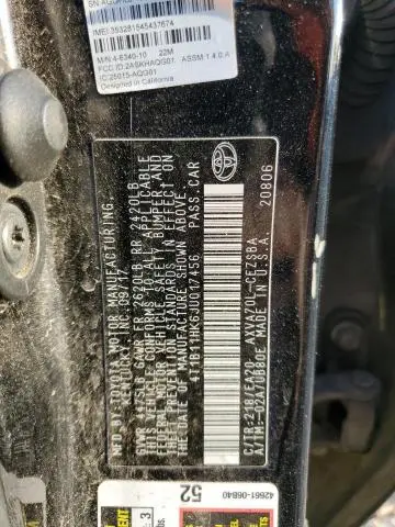 2018 TOYOTA CAMRY L  