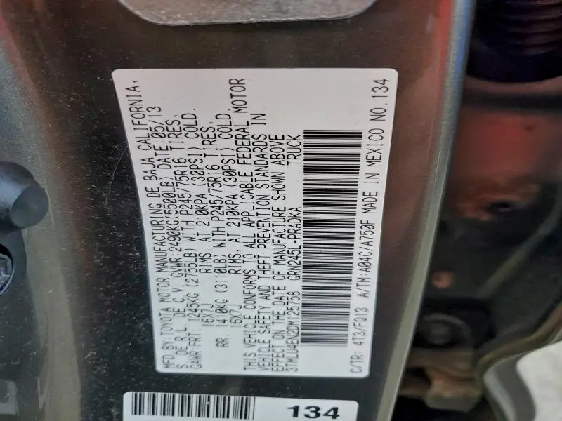 2013 TOYOTA TACOMA DOUBLE CAB  