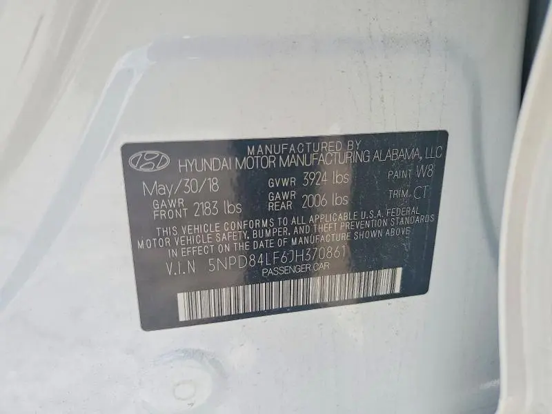 2018 HYUNDAI ELANTRA VALUE EDITION  