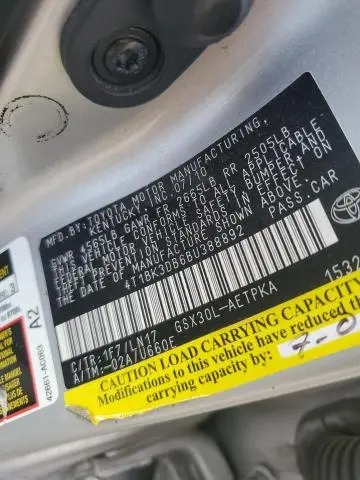 2011 TOYOTA AVALON BASE  