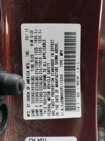 2015 HONDA CR-V LX  