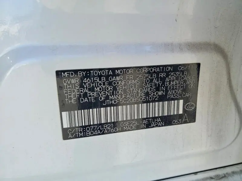 2011 LEXUS IS 250  