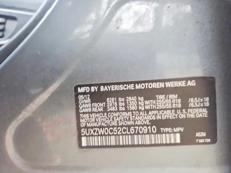 2012 BMW X5 XDRIVE35D  