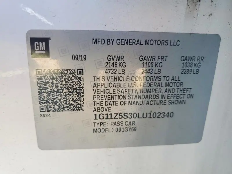 2020 CHEVROLET IMPALA LT  