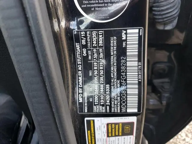 2015 MERCEDES-BENZ GLK 350 4MATIC  