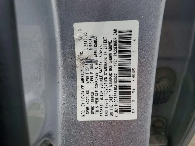 2013 HONDA ACCORD EXL  