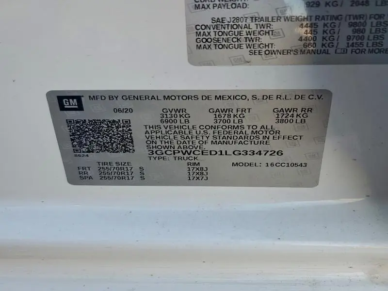 2020 CHEVROLET SILVERADO C1500 LT  