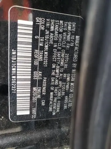 2020 NISSAN ROGUE SPORT S  