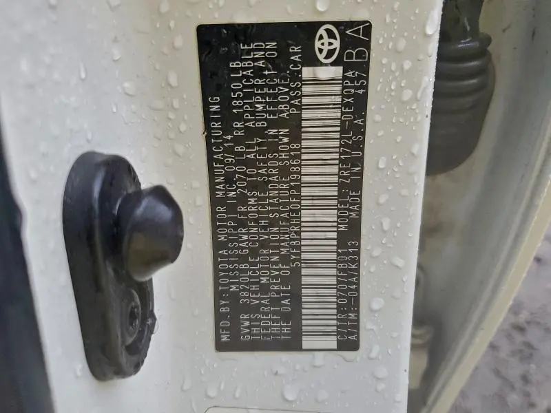 2015 TOYOTA COROLLA ECO  