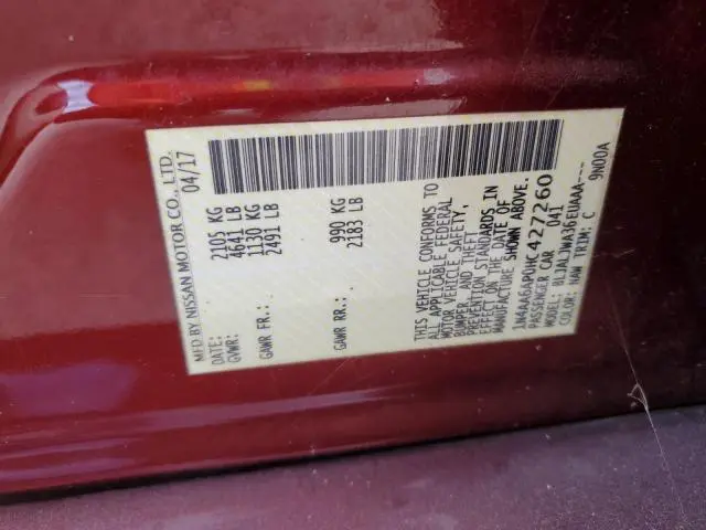 2017 NISSAN MAXIMA 3.5S  