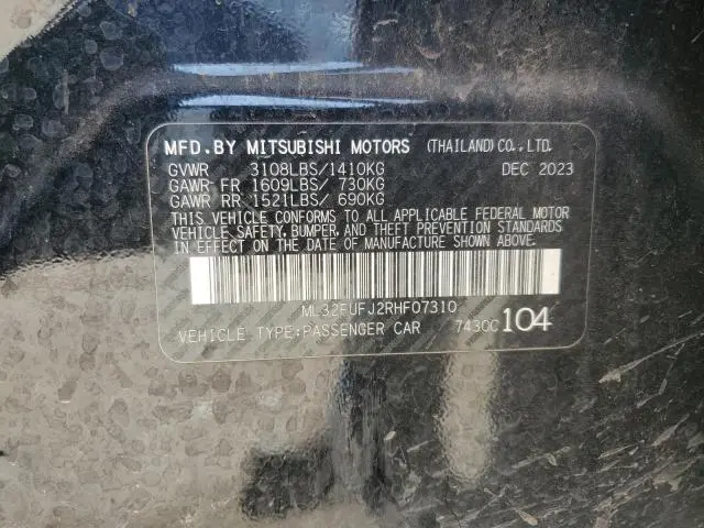 2024 MITSUBISHI MIRAGE G4 ES  