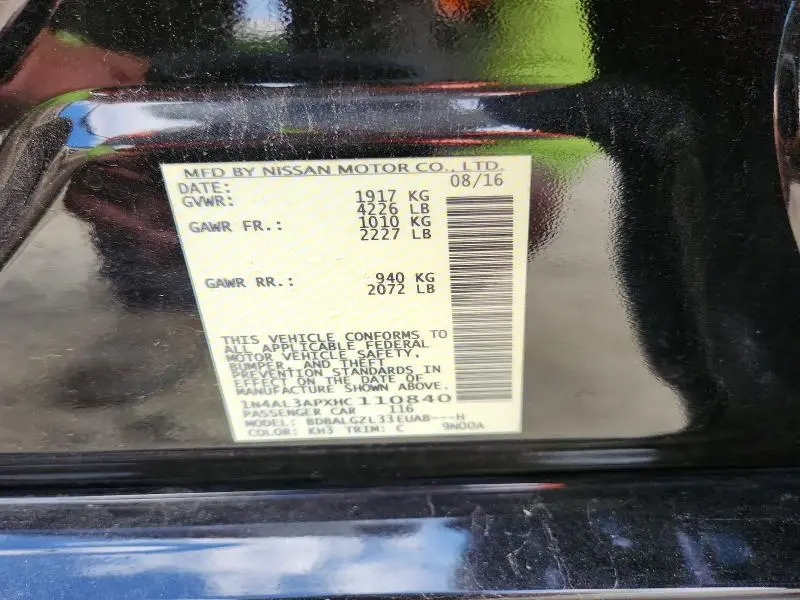 2017 NISSAN ALTIMA 2.5 S  