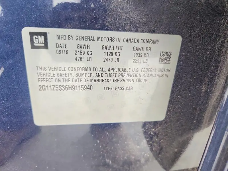 2017 CHEVROLET IMPALA LS  